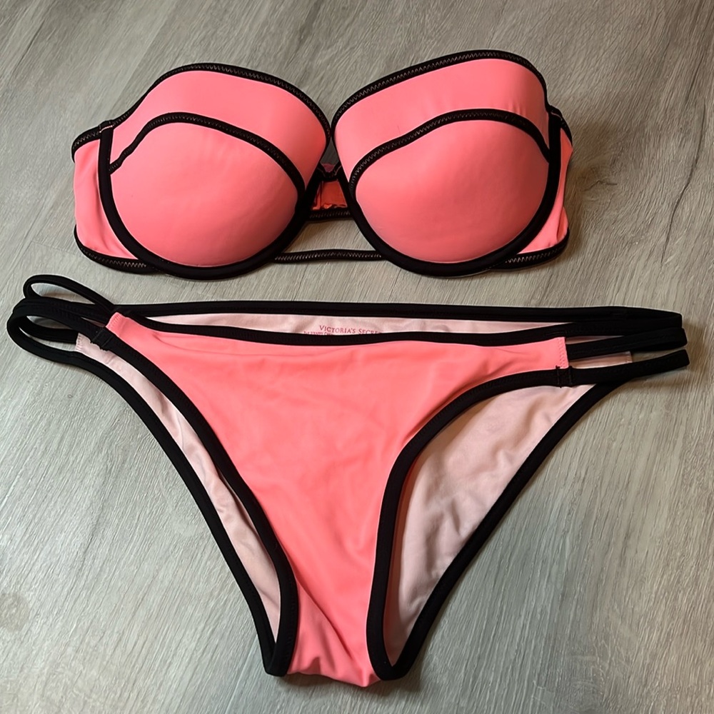 Victoria's Secret Swim| Neon The Flirt Bandeau Bikini